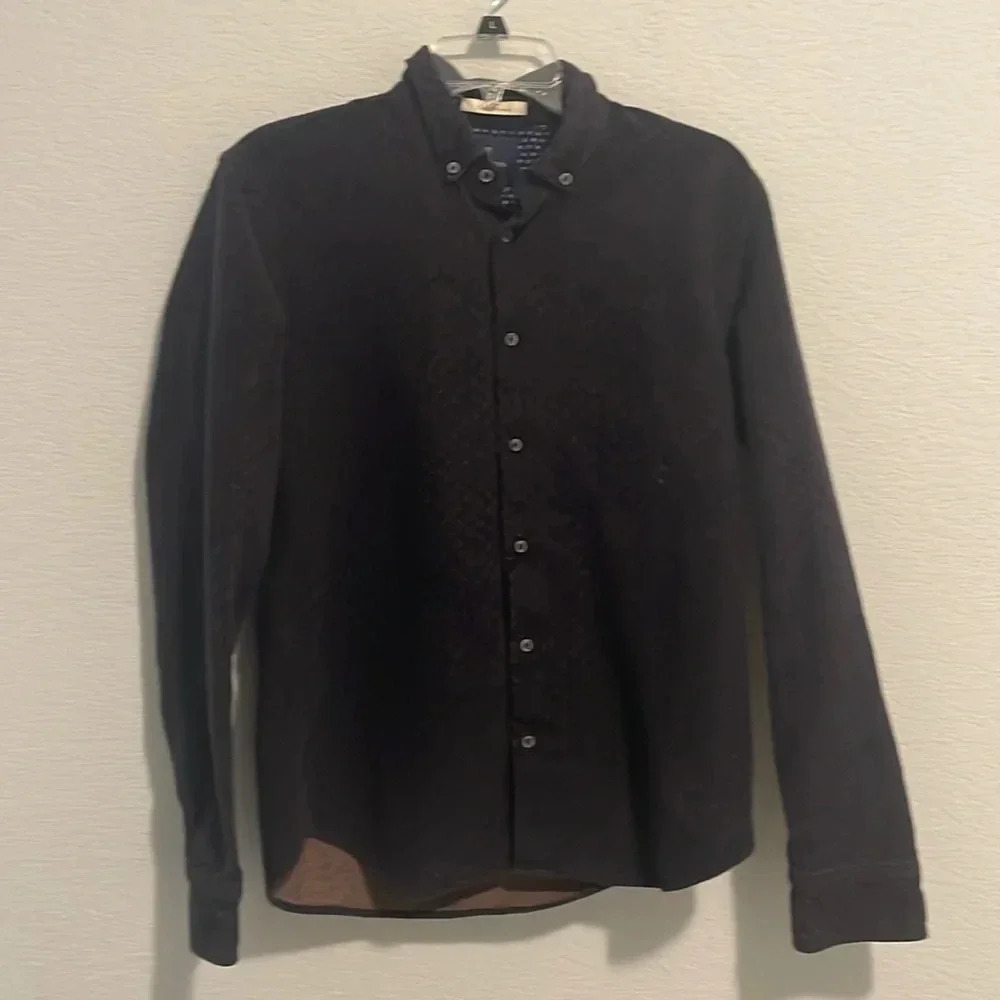 Scotch and soda size Large navy blue button up shirt